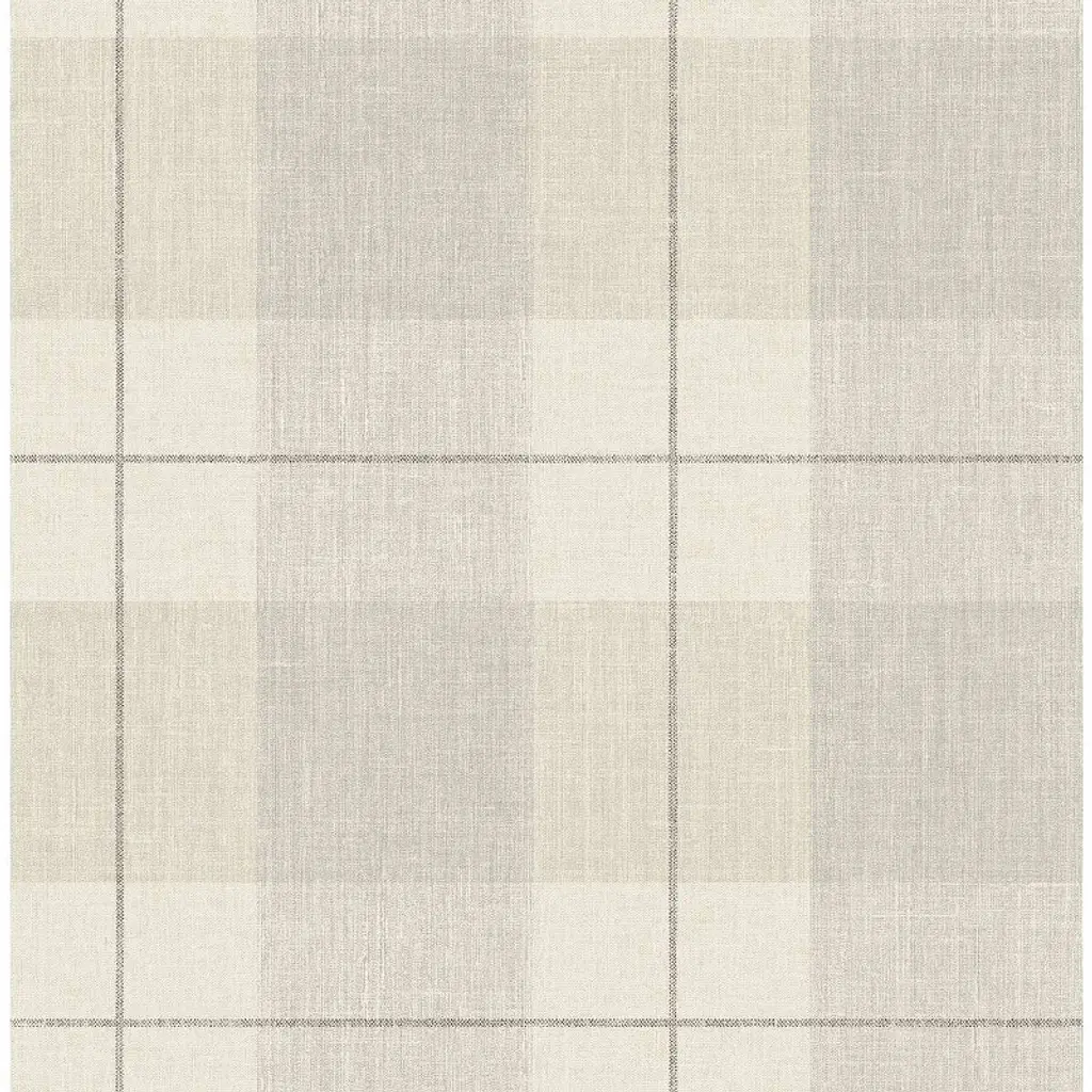 Nextwall Neutral Lenox Hill Plaid Peel And Stick Wallpaper