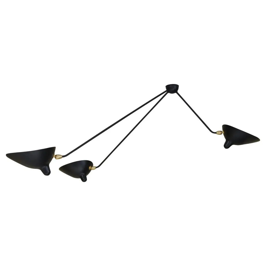 Serge Mouille - Spider Ceiling Lamp With 3 Arms