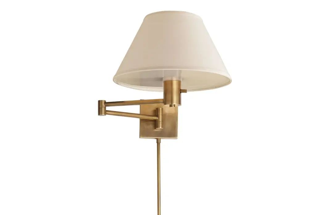Classic Swing-arm Sconce, Antique Brass
