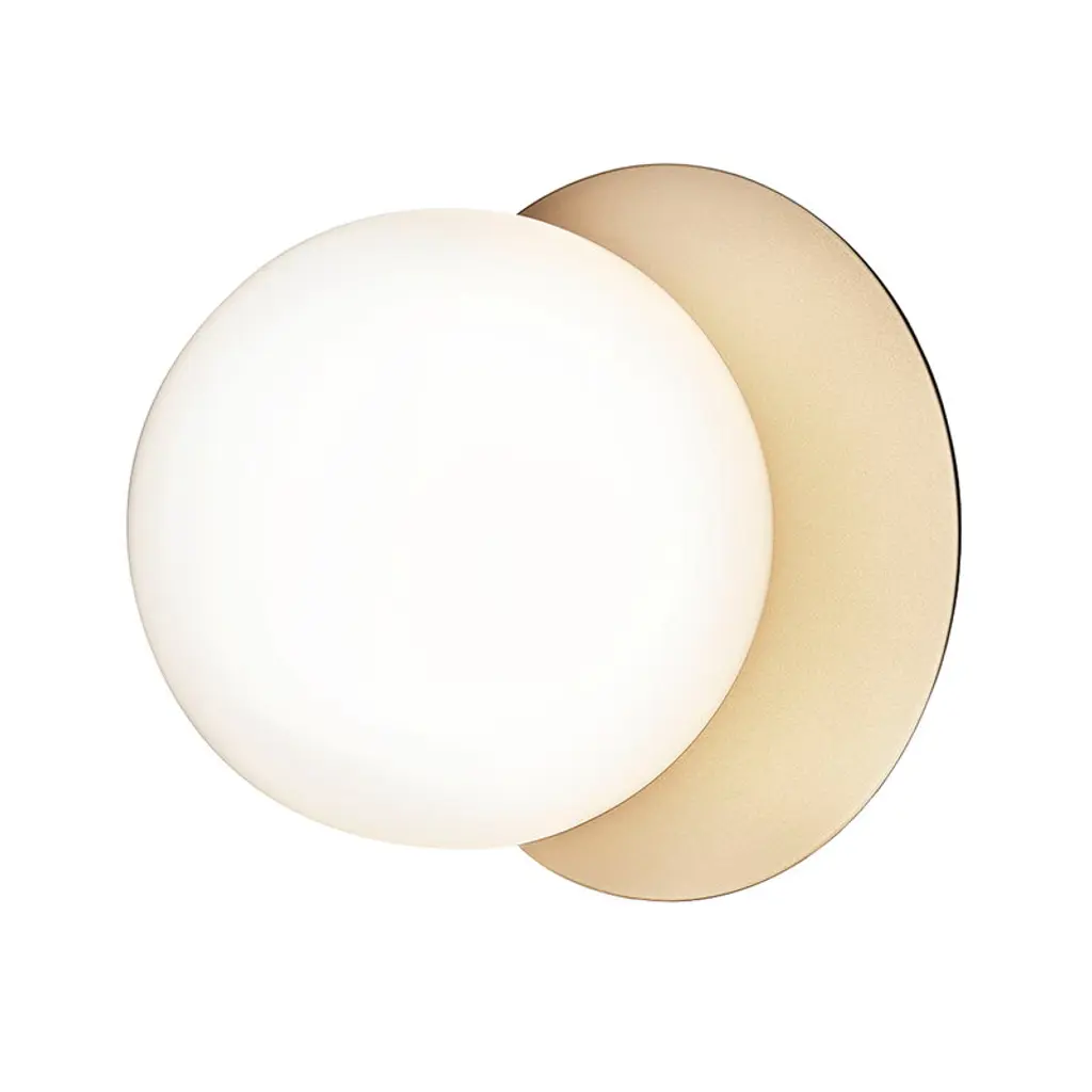 Liila 1 Wall/ceiling Lamp, Medium, Gold - Opal