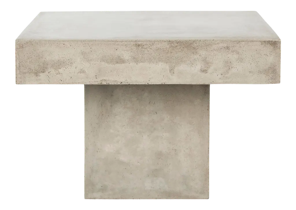 Indoor & Outdoor Modern Concrete 15.75-Inch H Coffee Table In Dark Grey