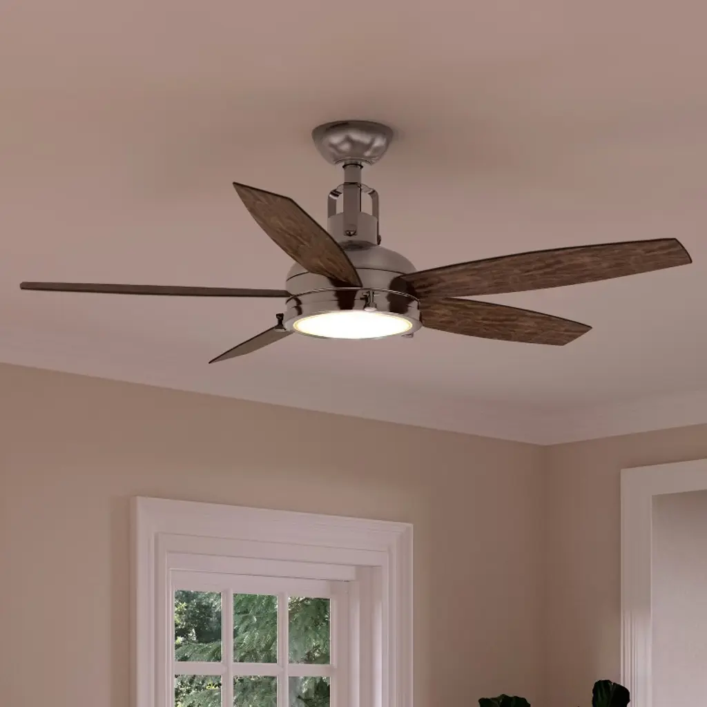 Urban Ambiance Luxury Traditional Indoor Ceiling Fan,  17.6"h X 52"w,  Brushed Nickel, Uhp9140