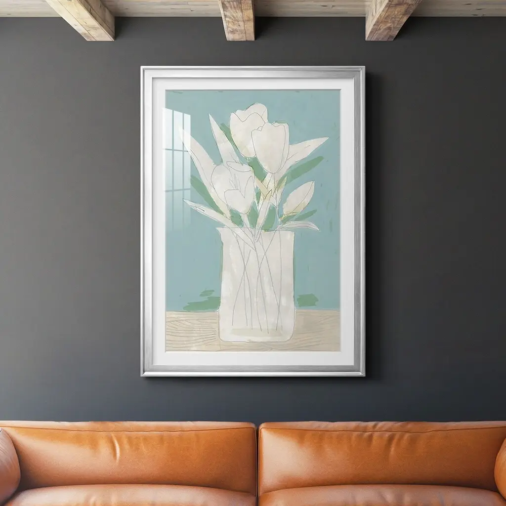 Muted Spring Arrangement Ii Premium Framed Print - Ready To Hang - 22.5x30.5 - Black