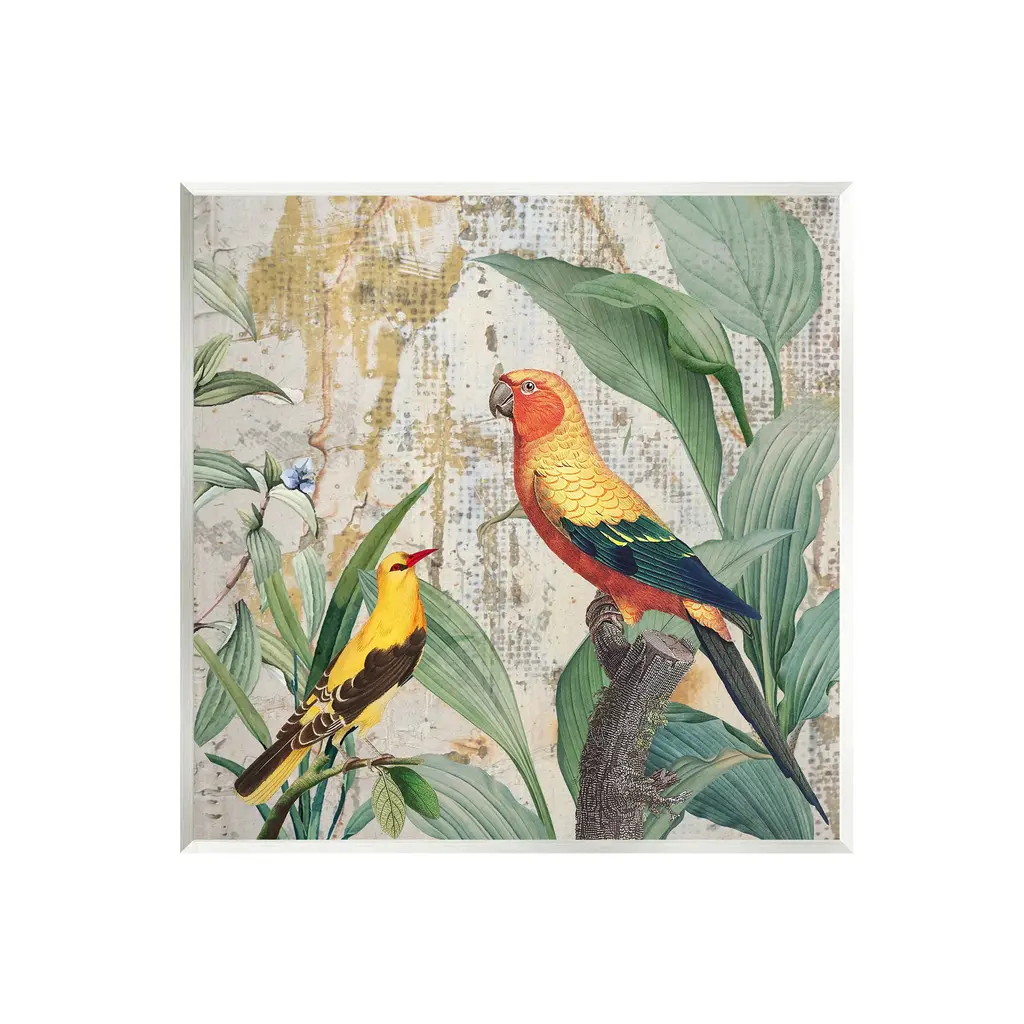 Stupell Perched Birds Collage Wall Plaque Art Karen Smith - 12 X 12