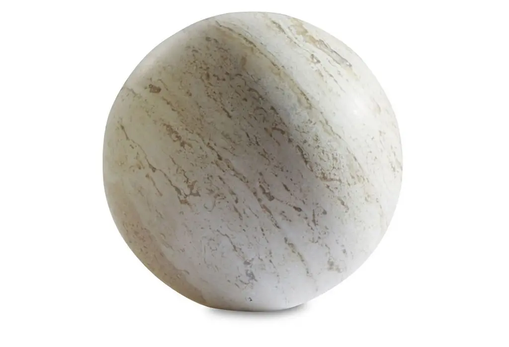 Travertine Sphere, Tan