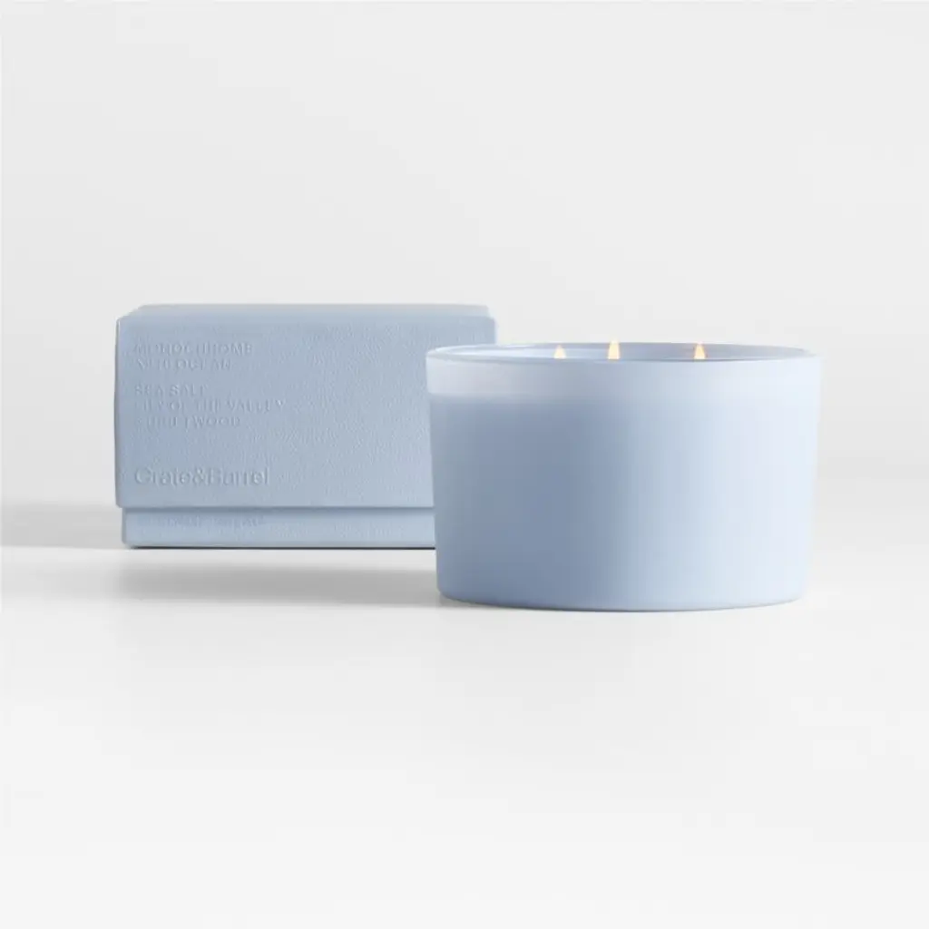 Monochrome No. 10 Ocean 3-Wick Candle - Sea Salt, Lily Of The Valley And Driftwood