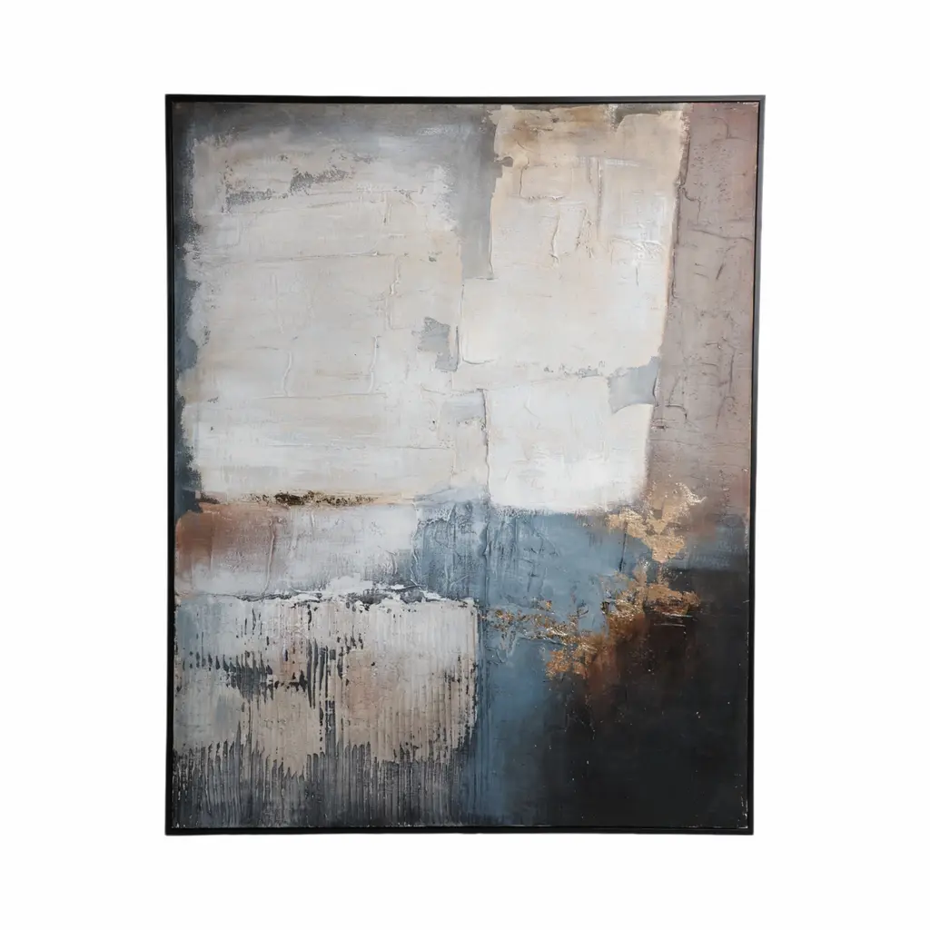 48x60 Davenport Handpainted Wall Art, , 60"h, Abstract - 48" X 2" X 60"