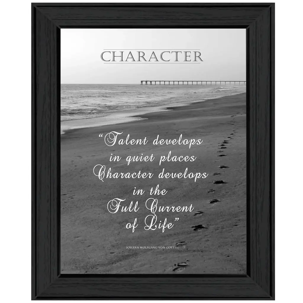 Character 5 Black Framed Print Wall Art - Black