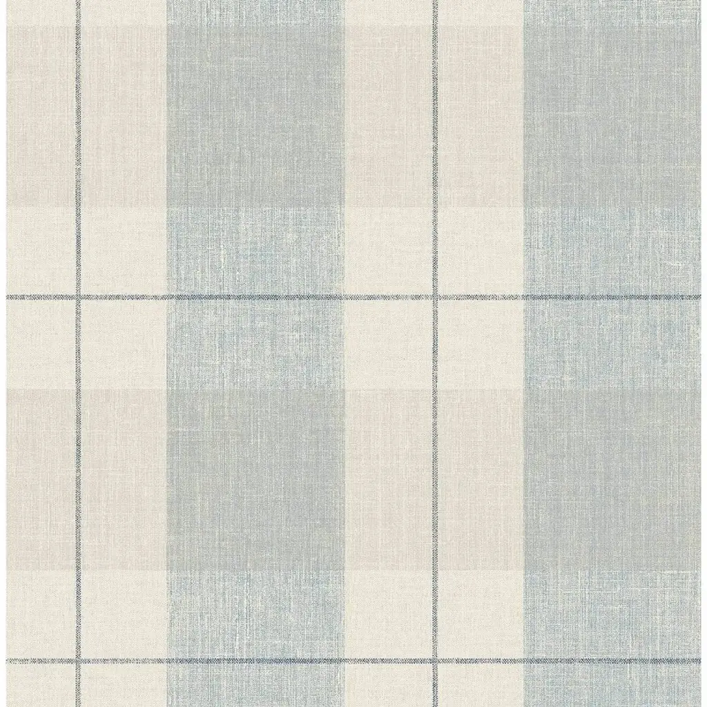 Nextwall Blue And Beige Lenox Hill Plaid Peel And Stick Wallpaper