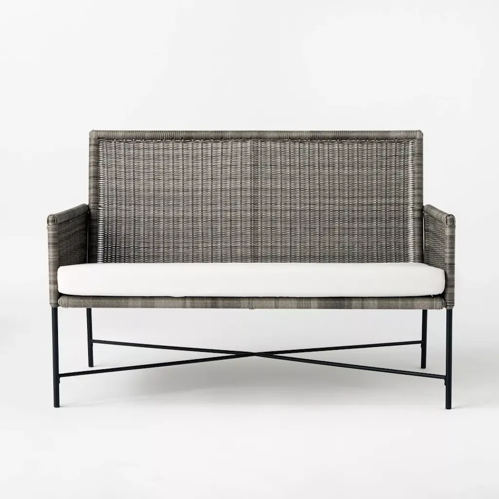 Midway Metal Patio Loveseat - Black Threshold™ designed store with Studio McGee