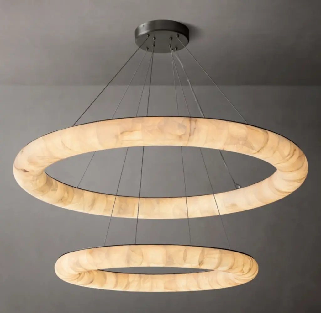 Rivage Lisse Two-Tiered Round Chandelier 61"