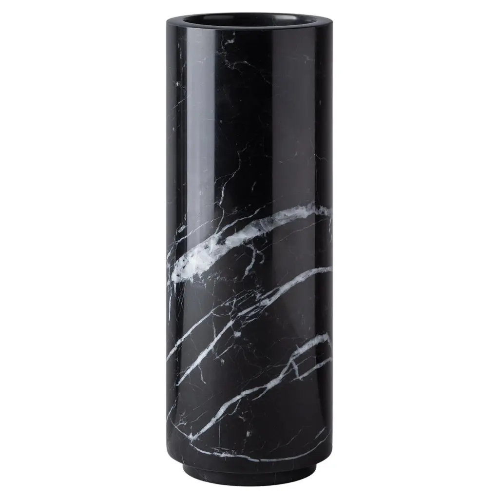 Nero Marquina Marble Vase