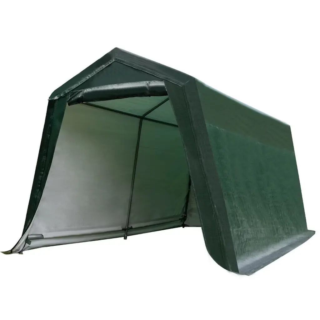 Costway 10'x10' Patio Tent Carport Storage Shelter Shed Car Canopy Heavy Duty Green