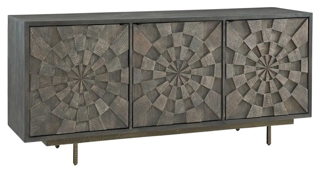 Kevin Sunburst 3-door Server, Brown