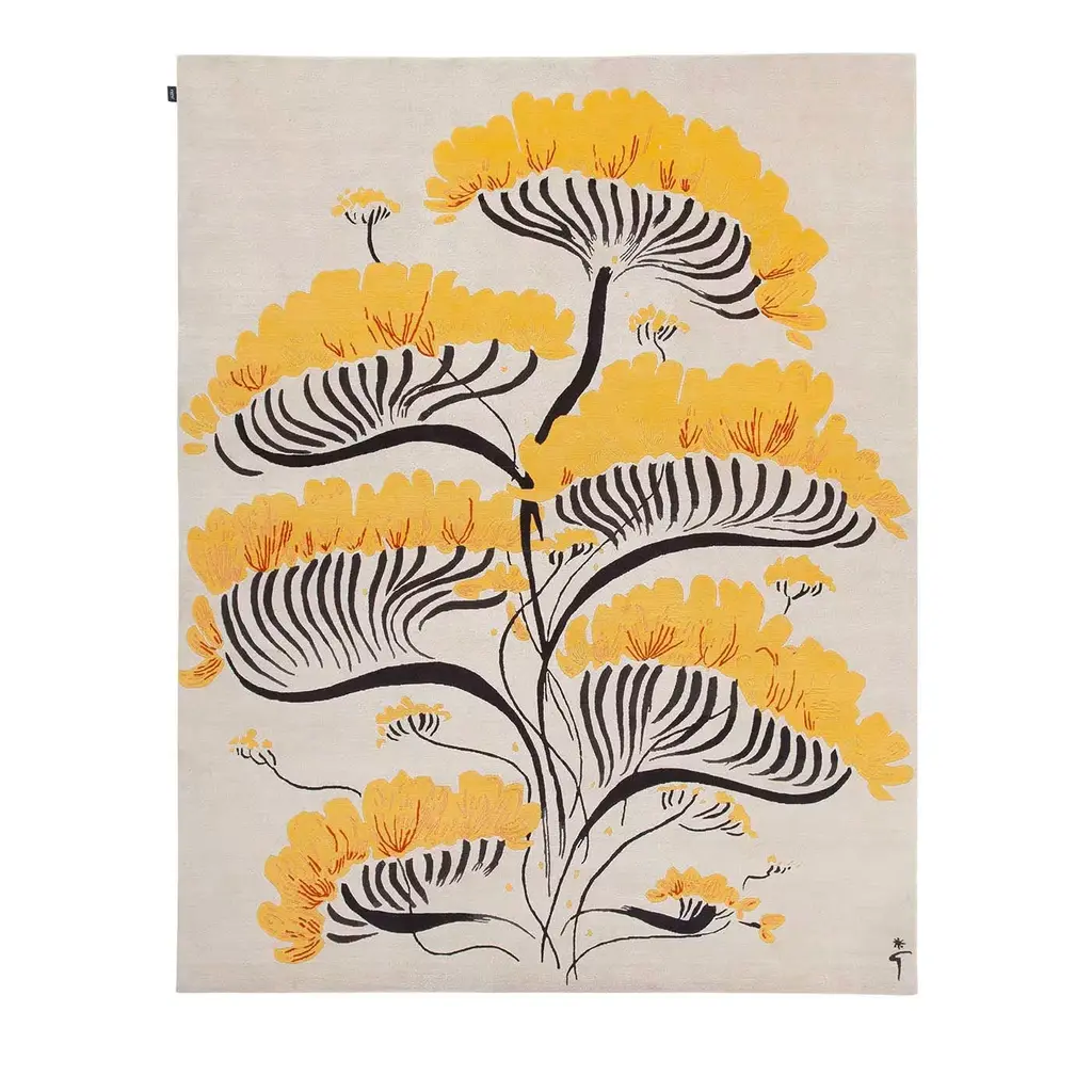 Valparaise Yellow Semi Worsted Carpet By René Gruau