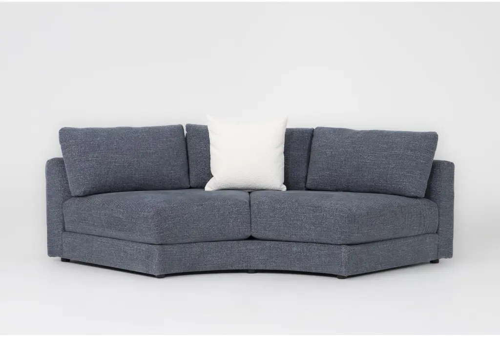 Harmony Blue Fabric Modular Curved Wedge