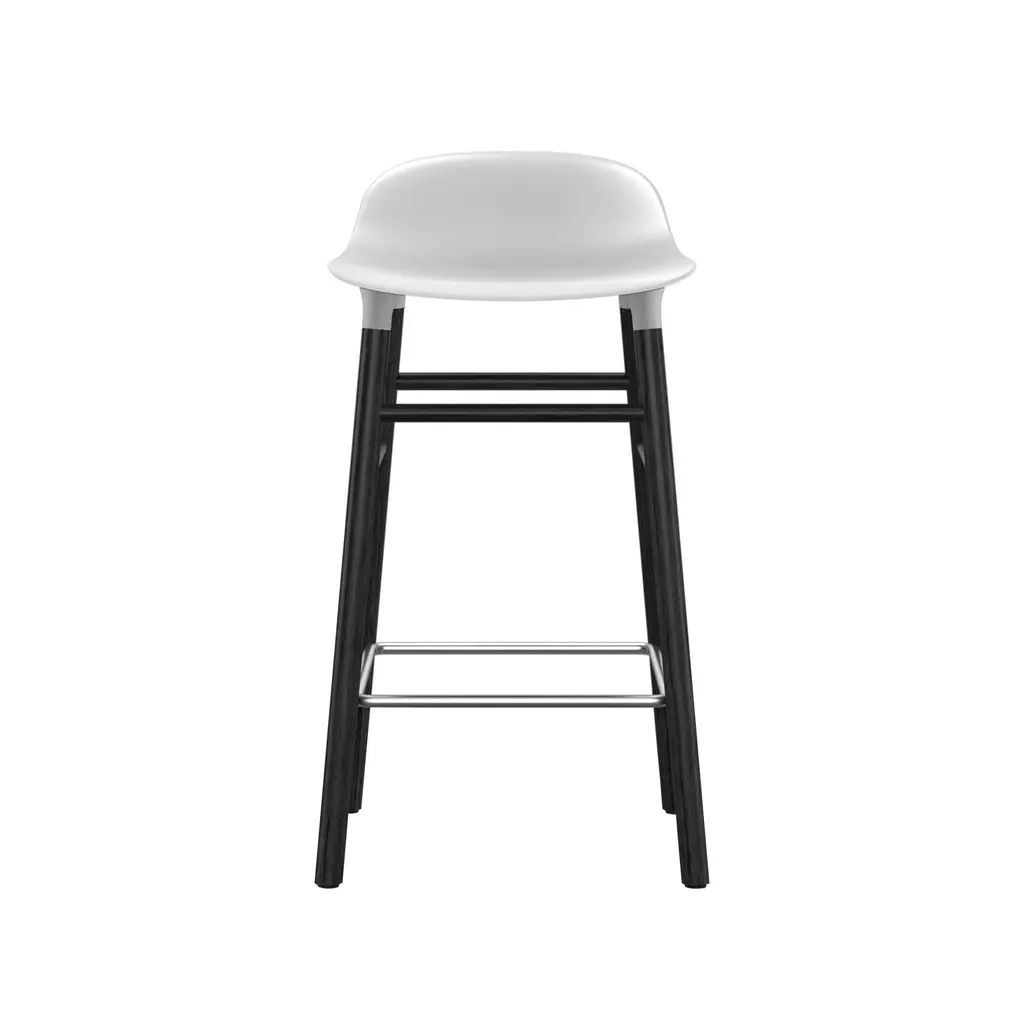 Form Bar + Counter Stool: Black Lacquered Oak