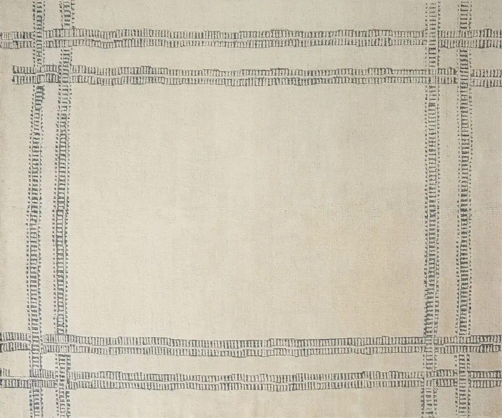 Milton Rug, Ivory/ink