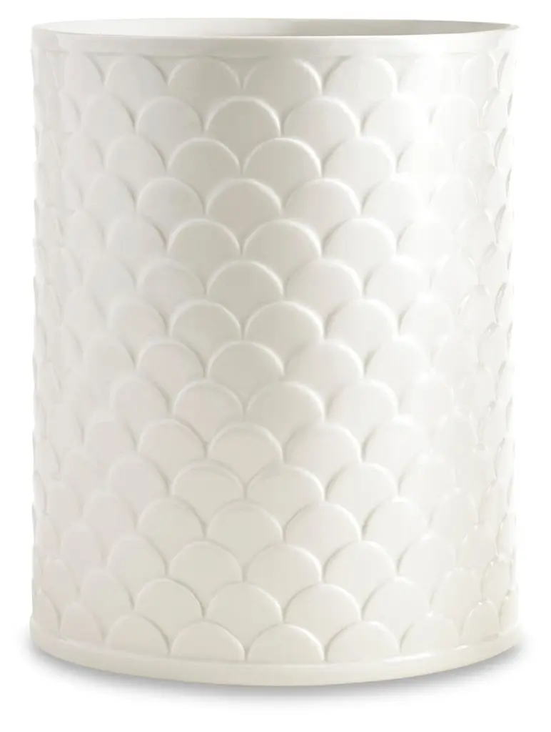 Scala Porcelain Wastebasket, White