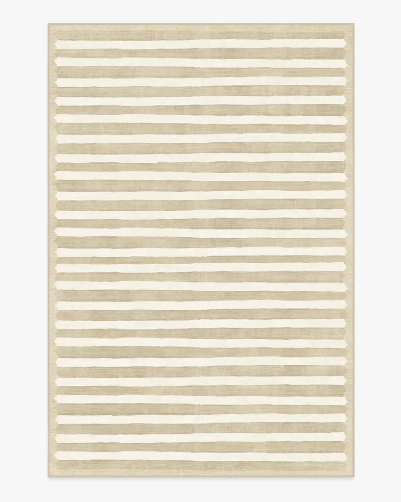 Goop Elin Stripe Latte Cream Rug