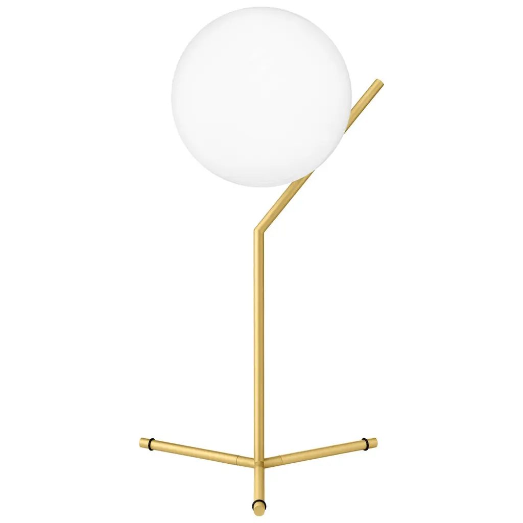 Michael Anastassiades Modern Minimalist Brass & Glass Table Desk Lamp For Flos