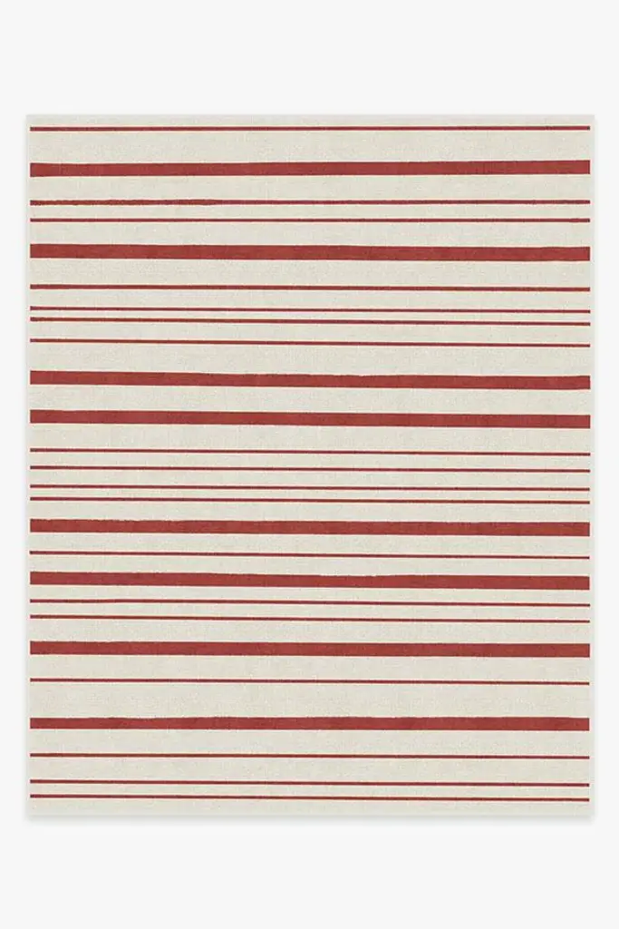Hudson Stripe Red Rug