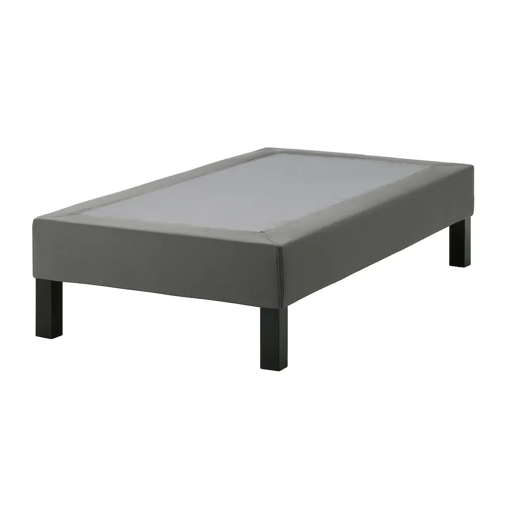 Lyngör Slatted Mattress Base With Legs - Dark Gray Twin