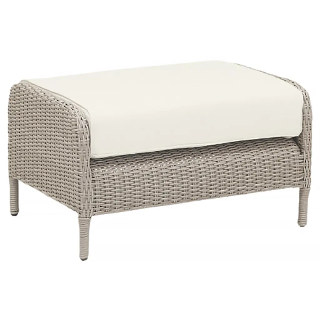 Maye Outdoor Aluminum/resin Wicker Ottoman
