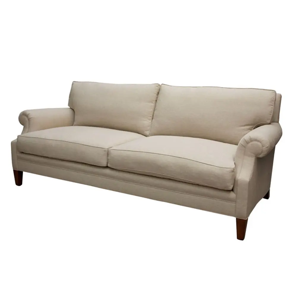 "Elton" By Lee Stanton Upholstered Sofa In Belgium Linen Or Custom Fabric