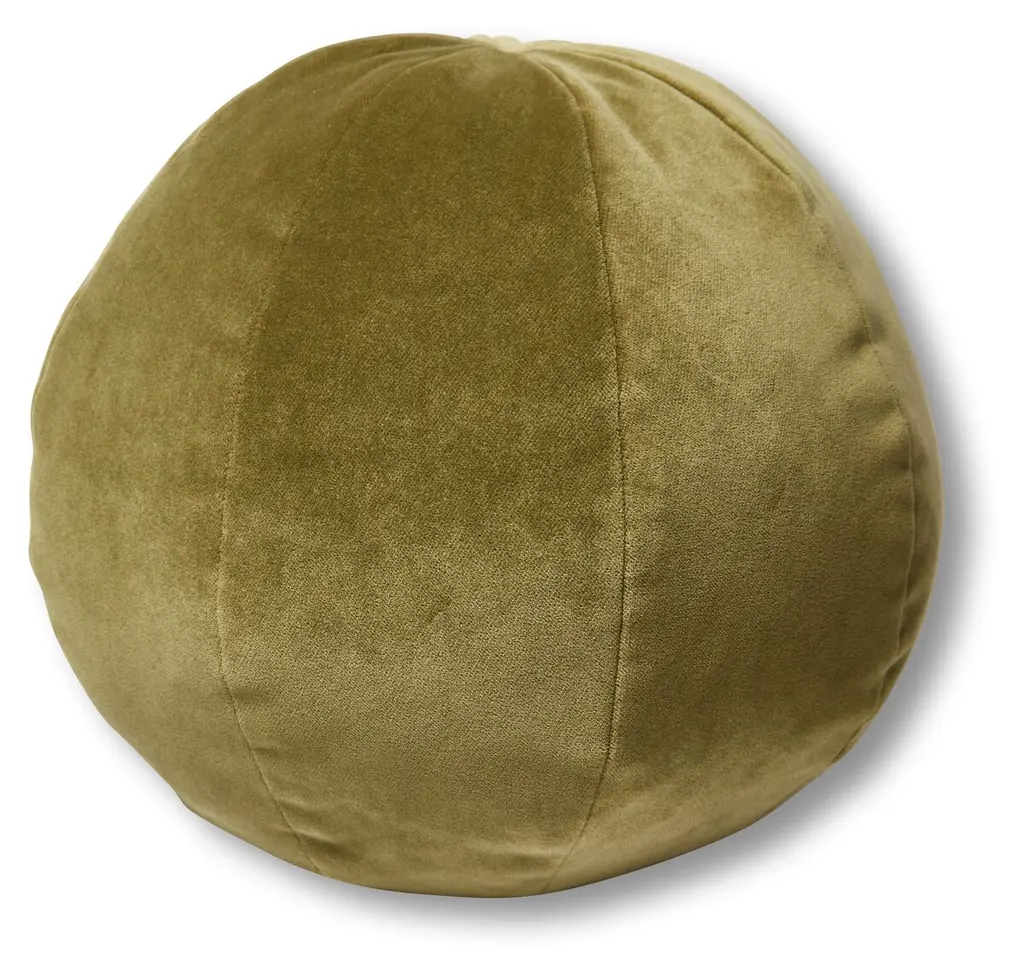 Emma 11x11 Ball Pillow, Moss Velvet
