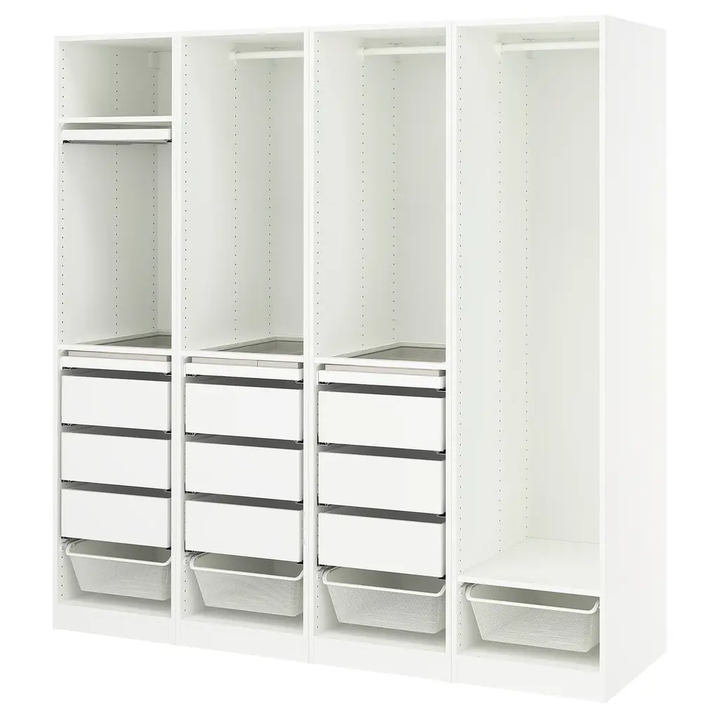 Pax Wardrobe Combination - White 78 3/4x22 7/8x79 1/4 "