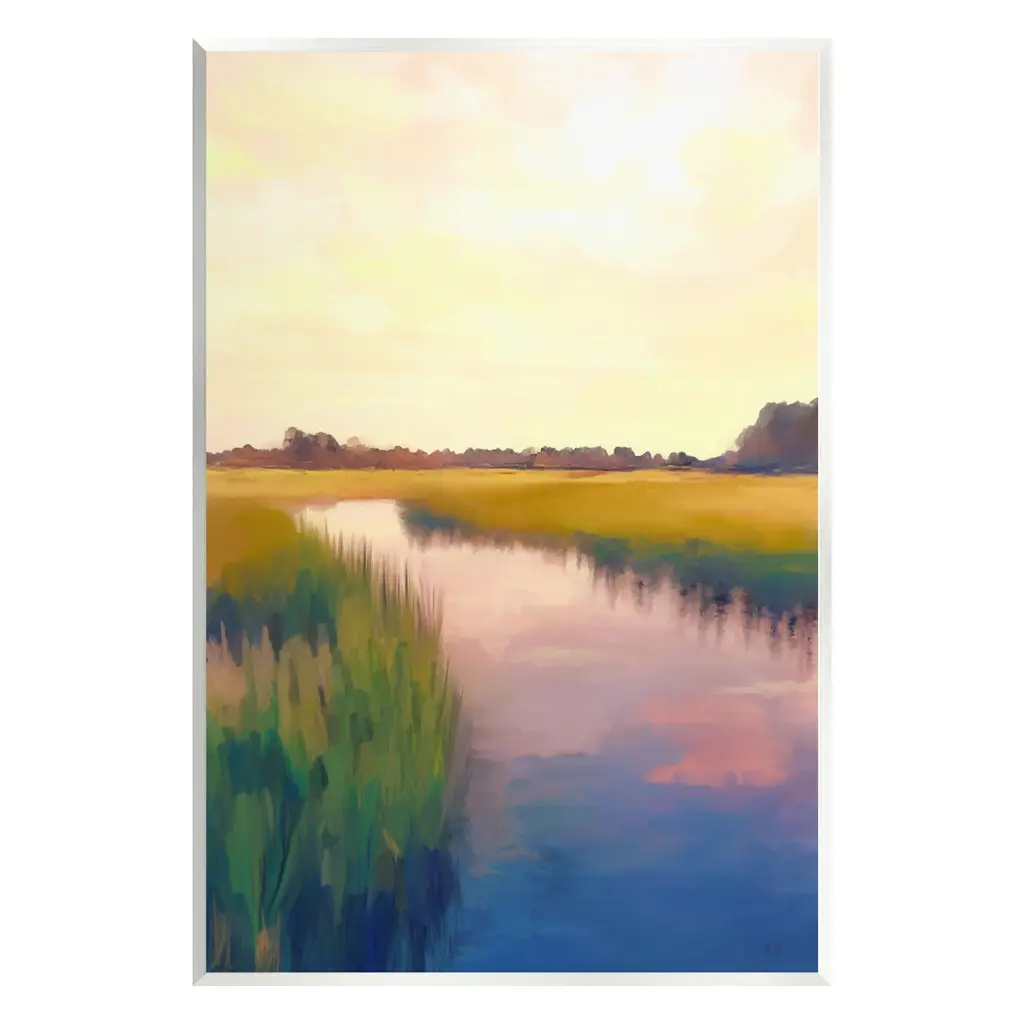 Stupell Rural River Sunrise Wall Plaque Art Design By Amy Hall - 10 X 15