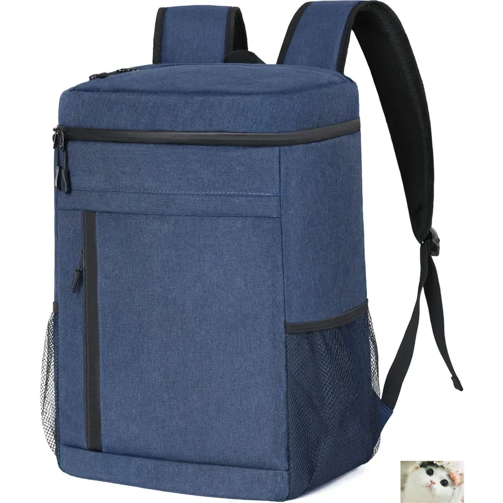 Softinsulated Waterproof Backpack Cooler Bag - Blue