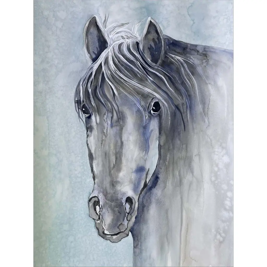 Doris Charest 'Gentle Stallion 1' Framed Art - 18 X 22