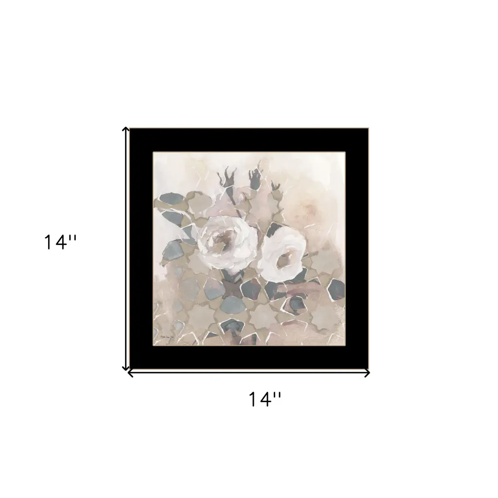 Transitional Blooms I 1 Black Framed Print Wall Art - Black