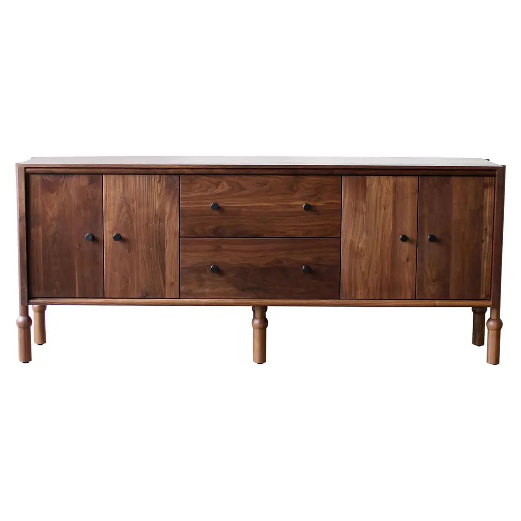 Mae Solid Walnut Credenza, Console, Sideboard By Crump And Kwash