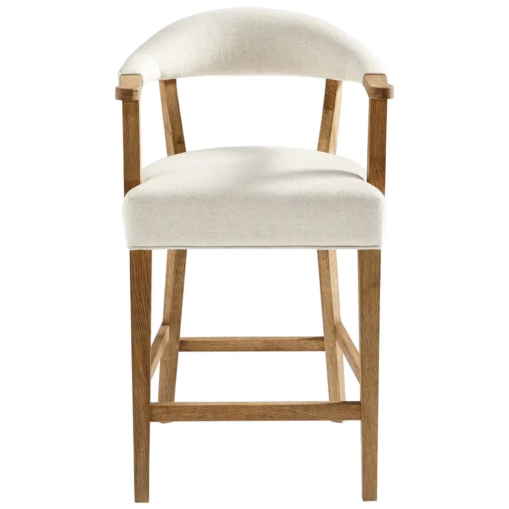 Upholstered Natural Wood Slipper Counter Stool - Hearth & sold Hand™ with Magnolia