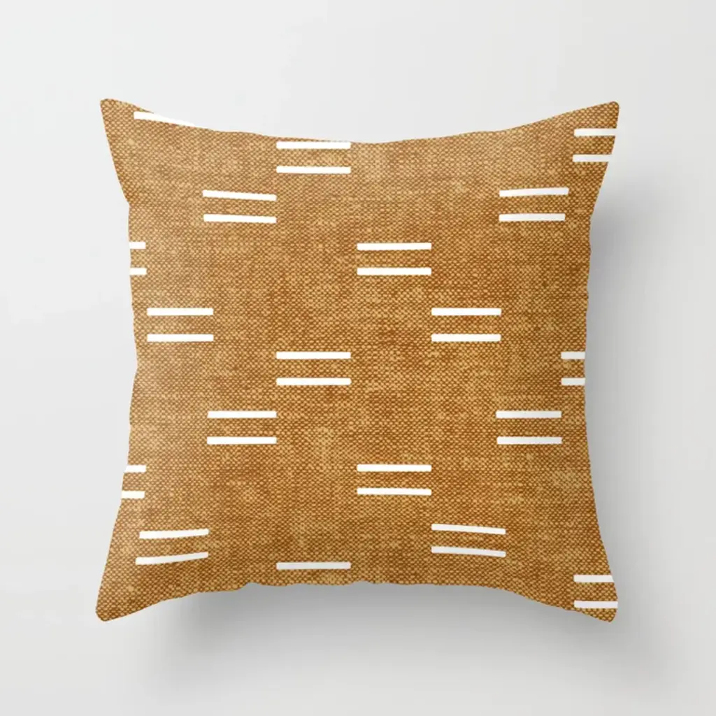 Double Dash On Mustard Throw Pillow