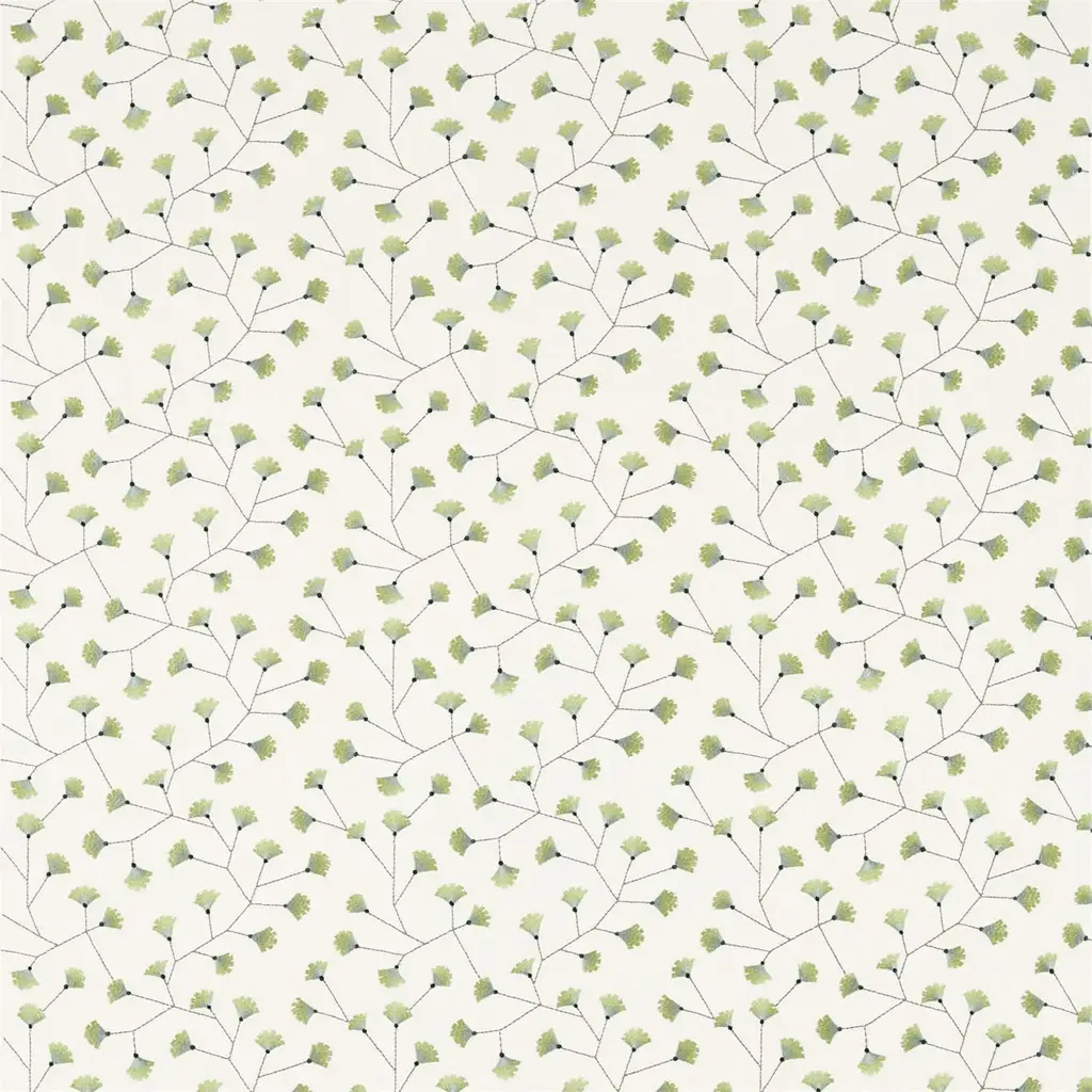 Sanderson Gingko Trail Fabric In Winter Rocket