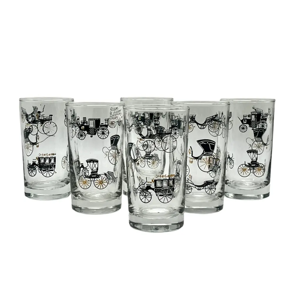 1960s Old-fashioned Carriage Glasses