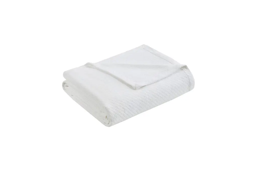 Full/queen White Liquid Cotton Blanket | Machine Washable