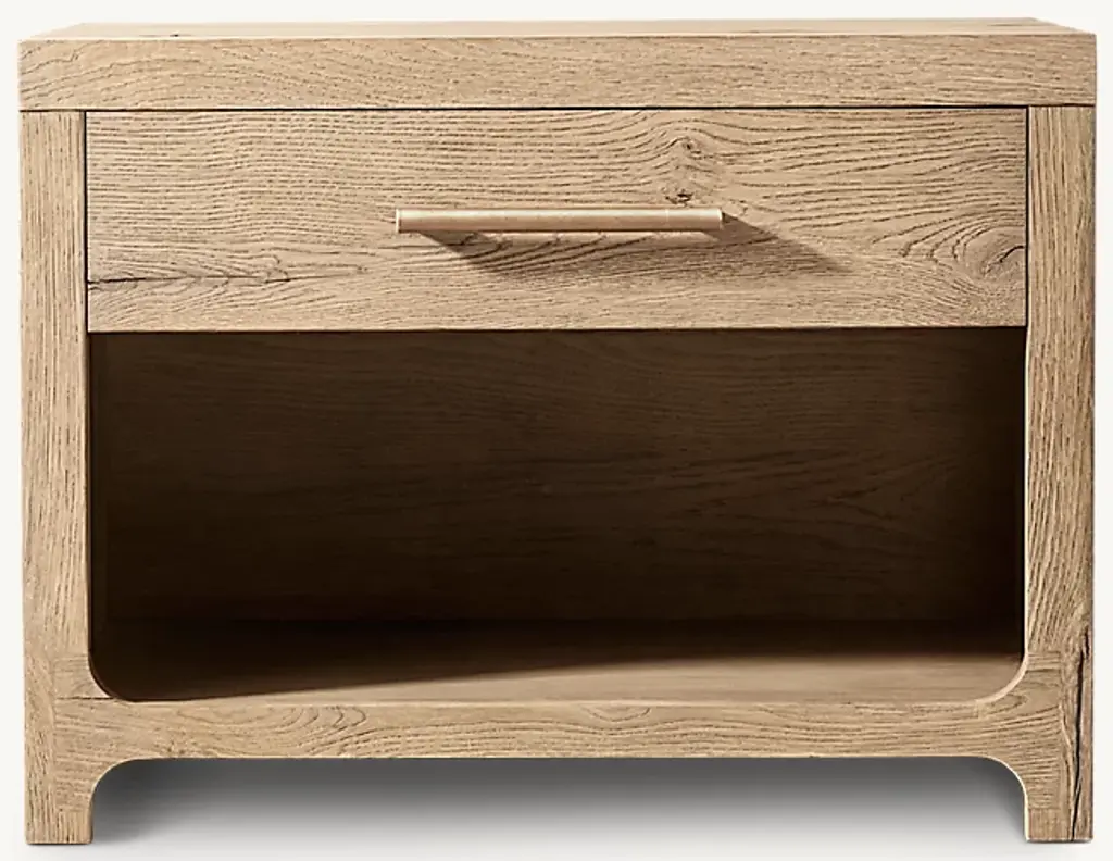 Davos Oak Open Nightstand