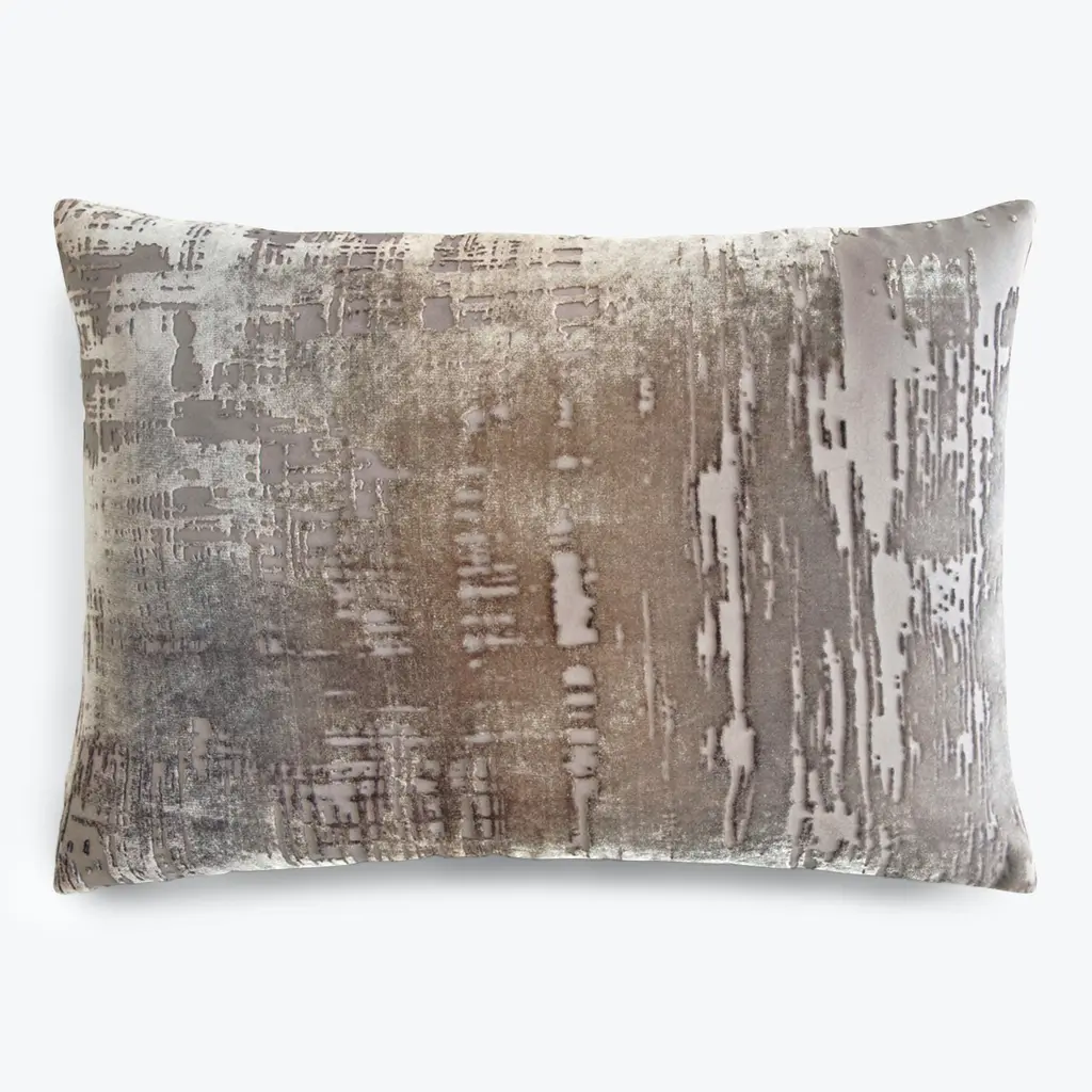 Brushstroke Velvet Pillow, Coyote