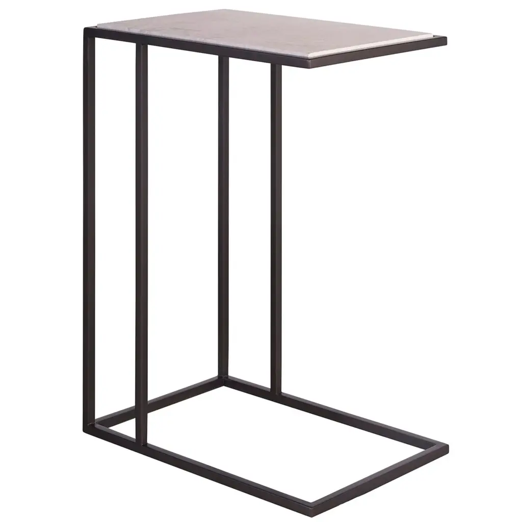 Jemma Stone Stop Drink Table, Soft Matte Black