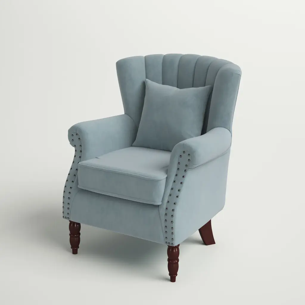 Johnathan 29'' Wide Velvet Wingback Chair
