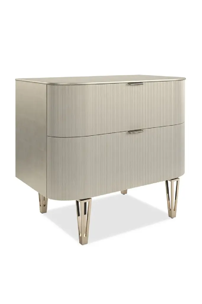 Birch Reeded 2-Drawer Nightstand | Caracole True Love
