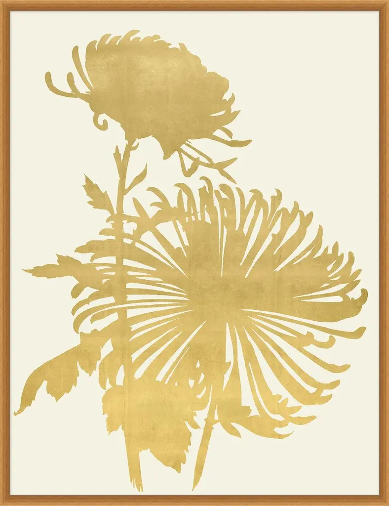 Lillian August, Gold Leaf Wood Cut 1
