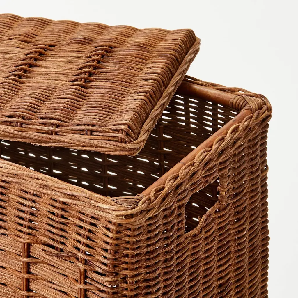 Wicker basket bench,palm leaf storage chest, palm leaf storage online chest