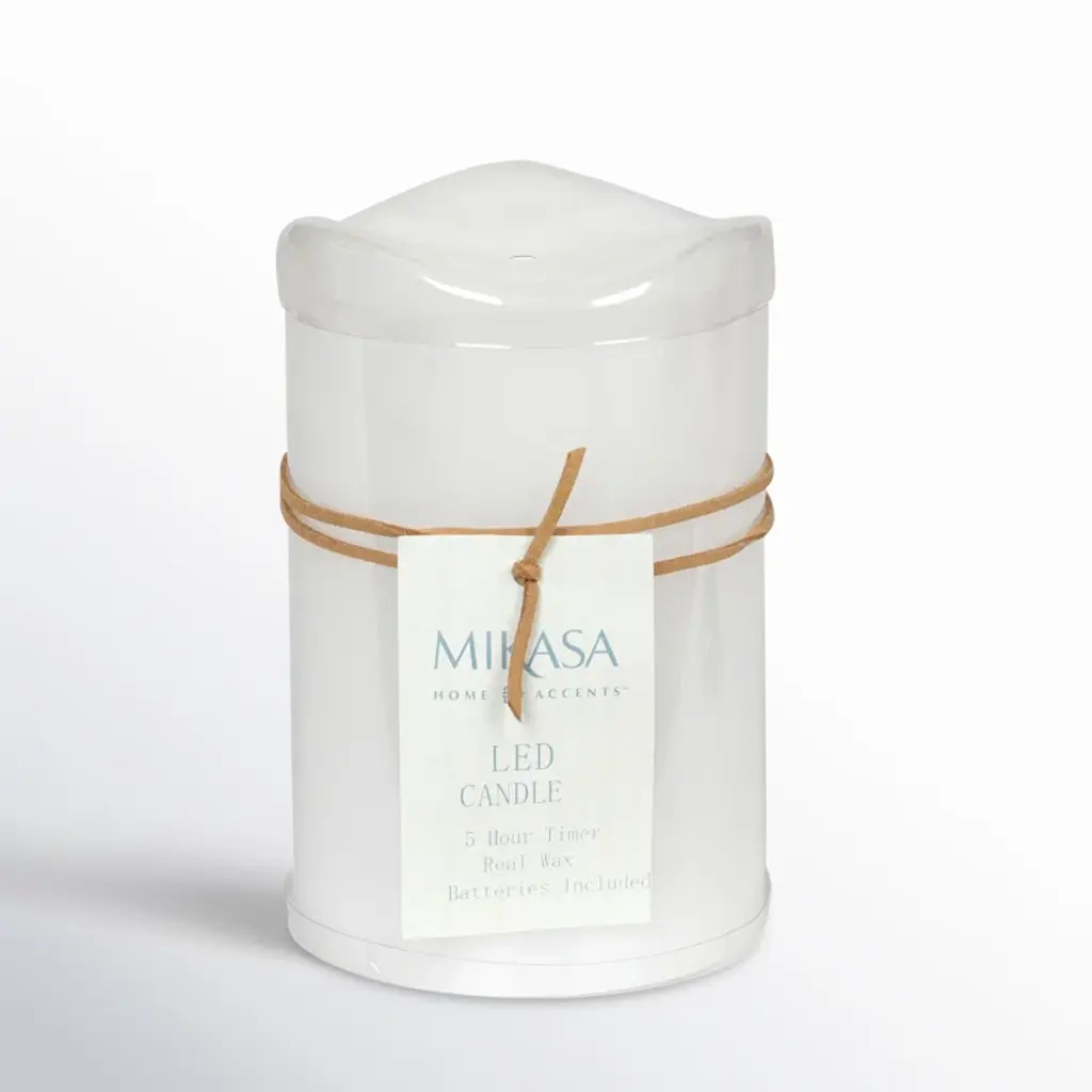 Mikasa Wavy Top Led Unscented Wavy Top Wax Led Candle