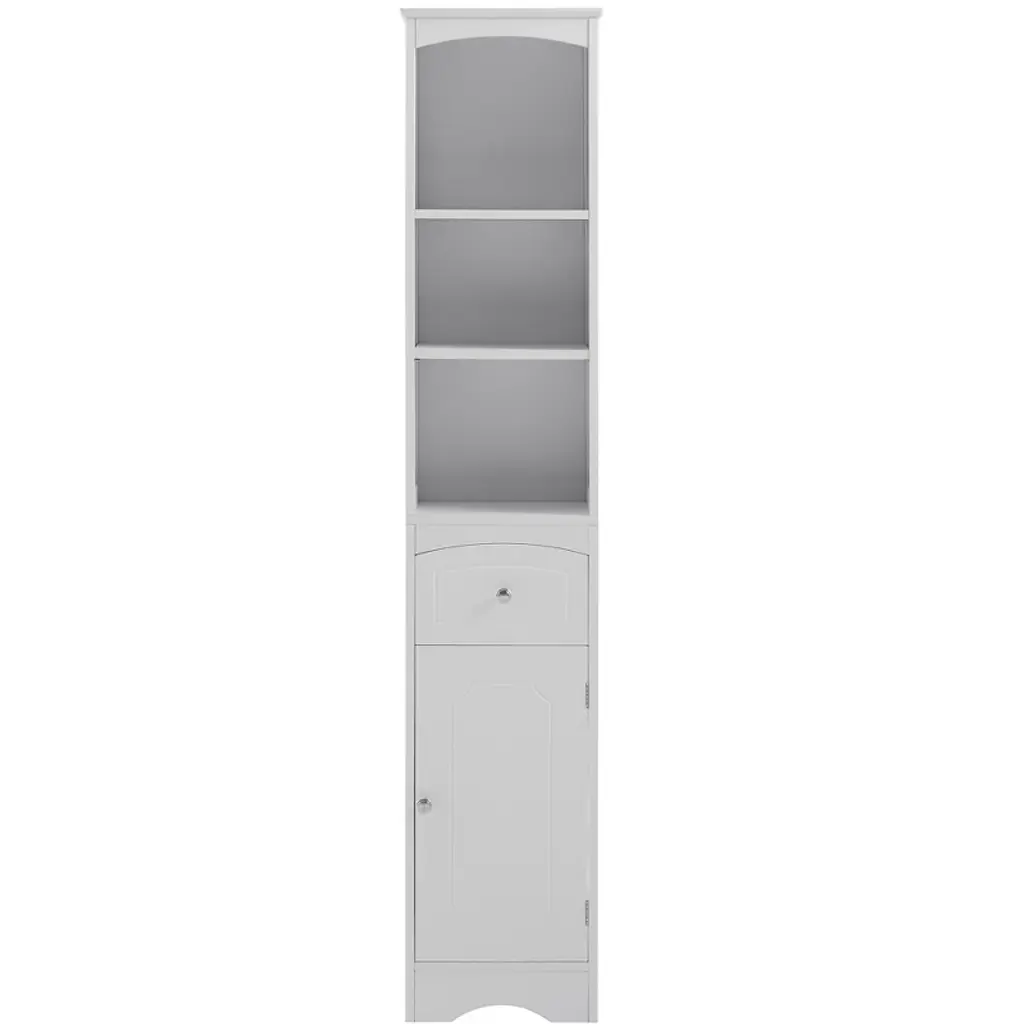Ridstar 66.9 In. H White Bathroom Cabinet With Drawer And Adjustable Shelf